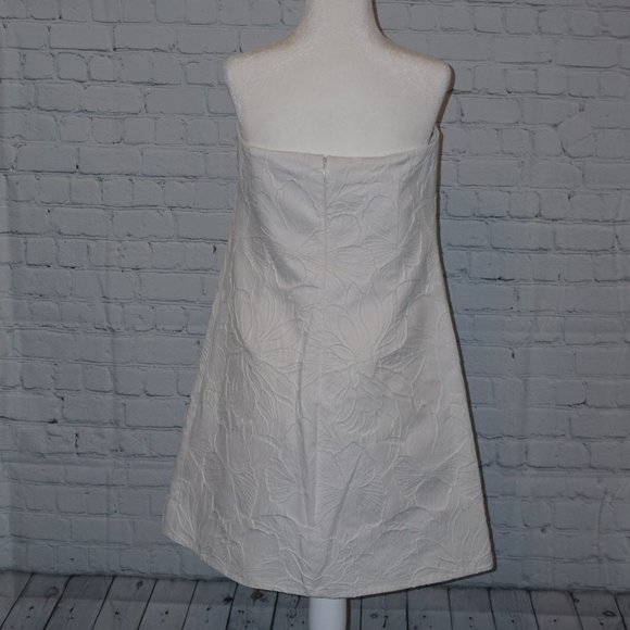 J Crew Strapless White Floral Dress - Picture 2 of 3